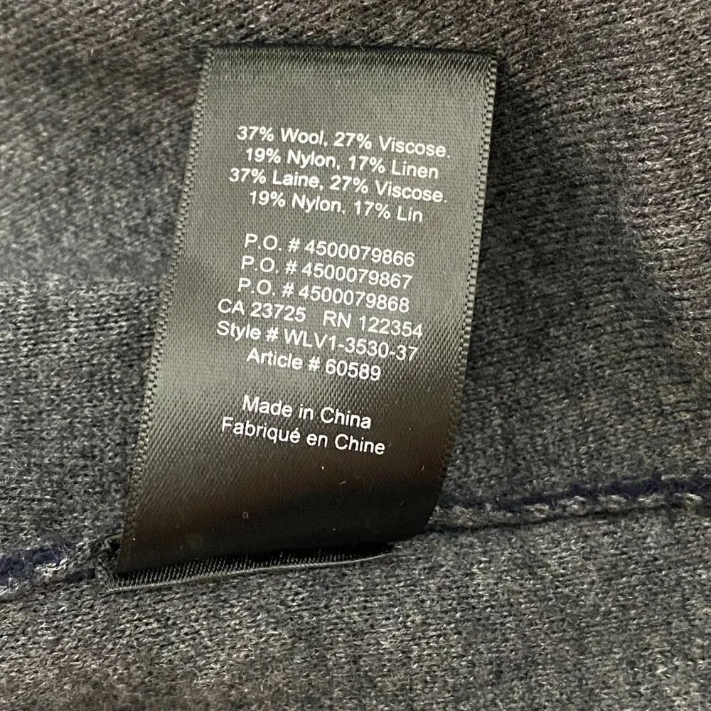 Aritzia Babaton Lance Wool Linen Blend Duster Cardigan Navy - Picture 10 of 11